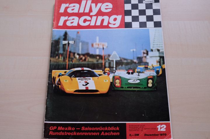 Deckblatt Rallye Racing (12/1970)